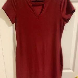 Red dress with cutout